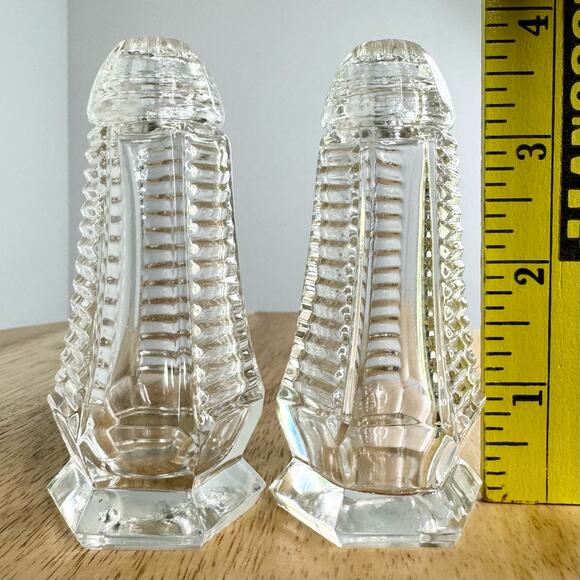 Bohemia Crystal Hexagon Salt & Pepper Shaker Pair Clear - Picture 6 of 6